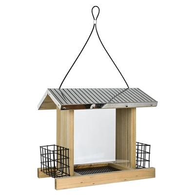 Galvanized Roof Hopper and Suet Feeder