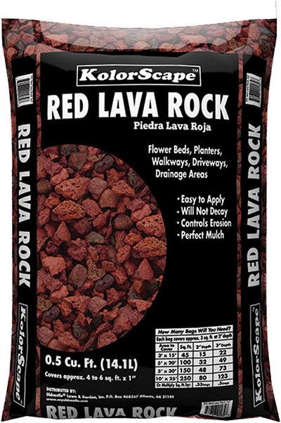 Bagged Red Lava Rock .5cf