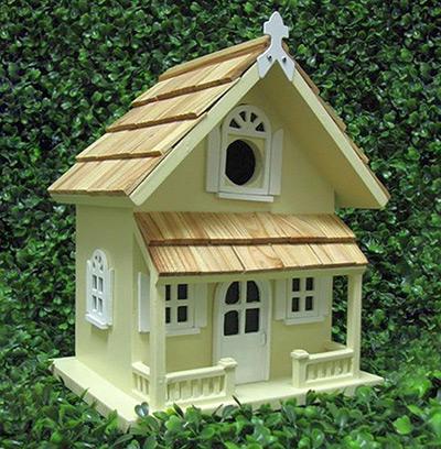 Victorian Cottage Birdhouse White