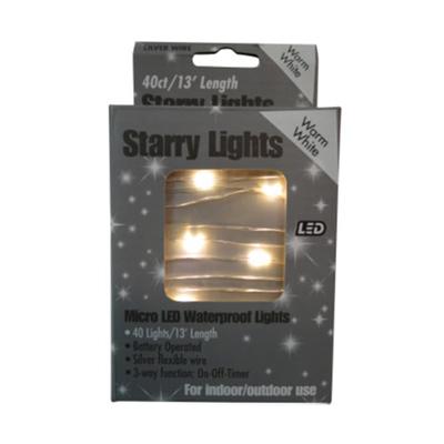 40 Count Battery Operated Warm White Starry Micro Lights