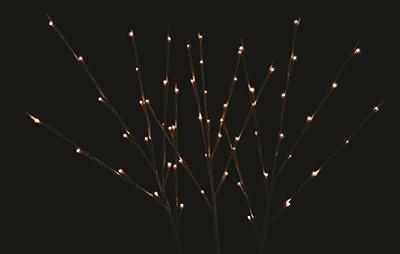 32" Warm White LED Twig Branches S/3