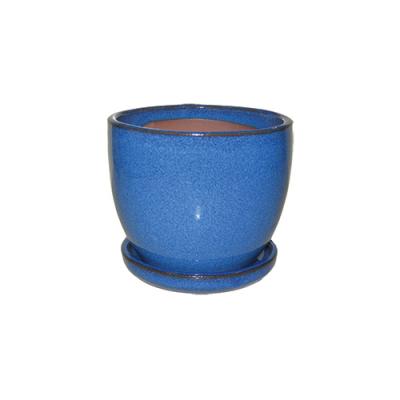 10" Blue Ceramic Planter