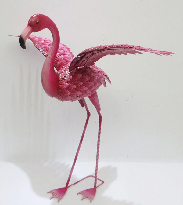 Metal Figure Flamingo