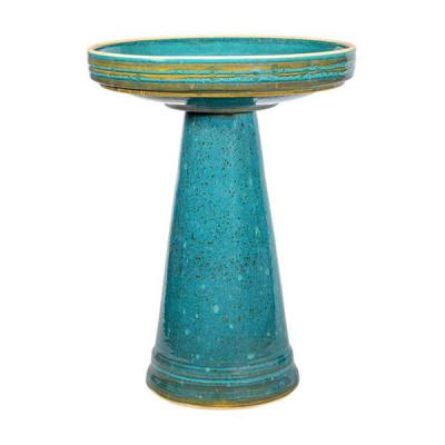 Glazed Birdbath Set - Mosaic