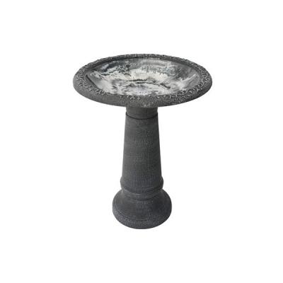 Gray Resin Birdbath