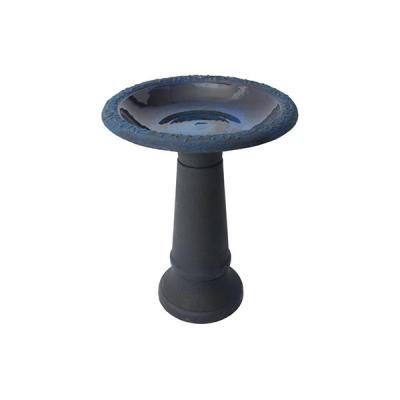 Blue Resin Birdbath