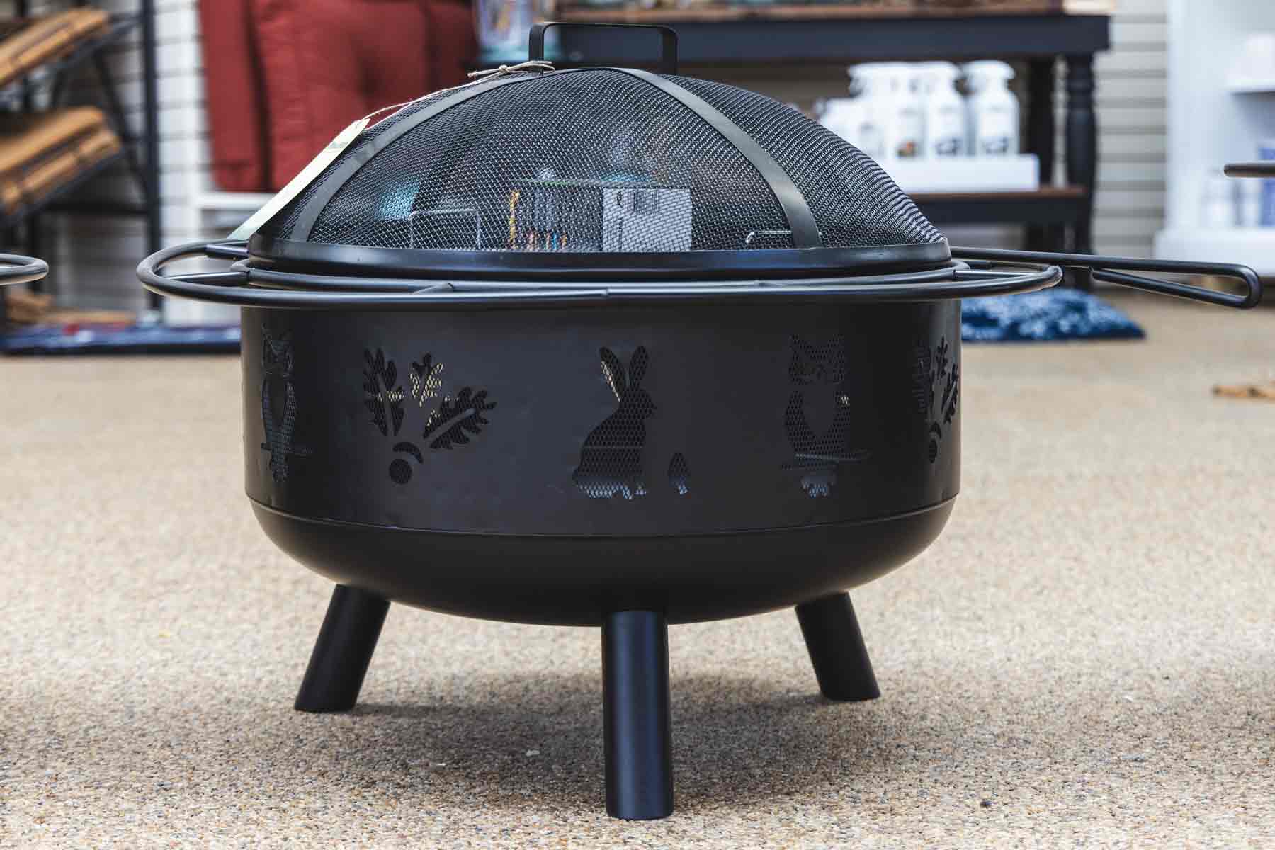 Wood Burning Fire Pit 30-In 'Woodland Animals'