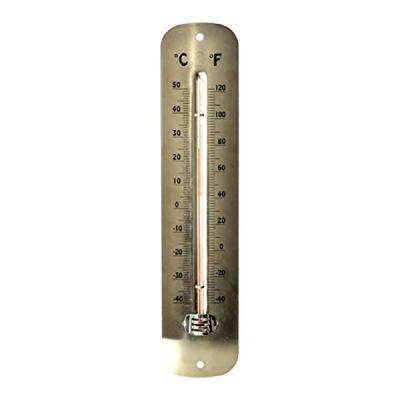 Metal 12in Thermometer Nickel