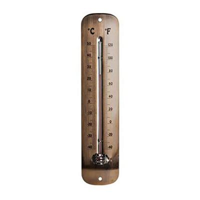 Metal 12in Thermometer Bronze