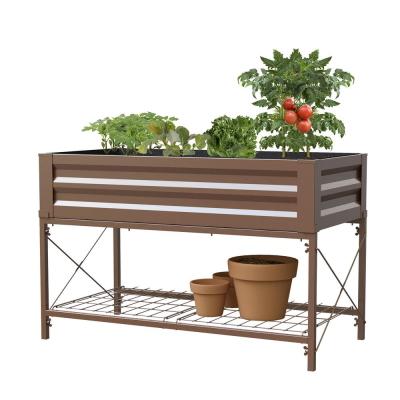Stand Up Metal Garden Planter with Liner