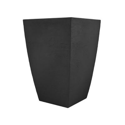 Modern Square Planter 16" x 23" Black