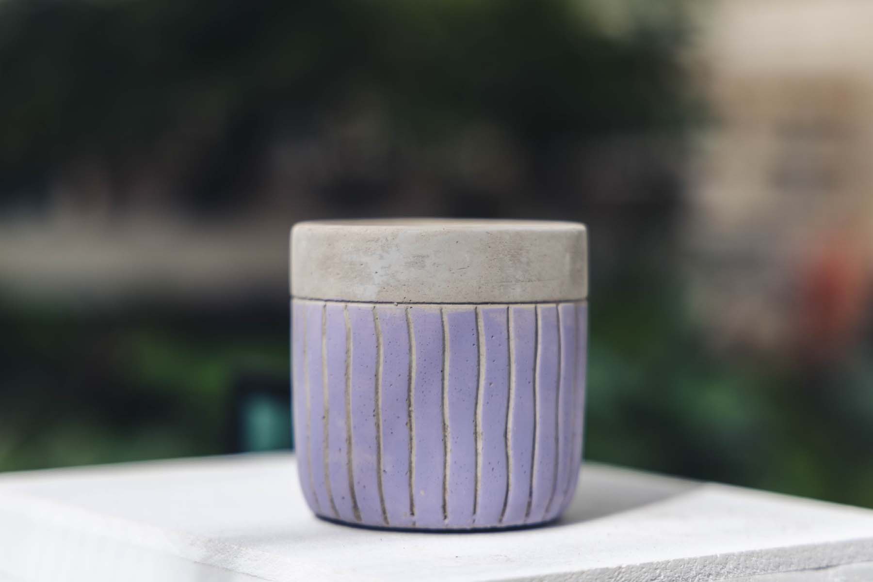 3" Lavender & Gray Cache Pot