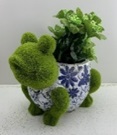 GARDEN FIGURE FROG PLANTER