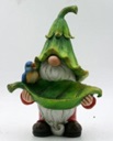 GARDEN FIGURE GNOME WITH BIRDBATH