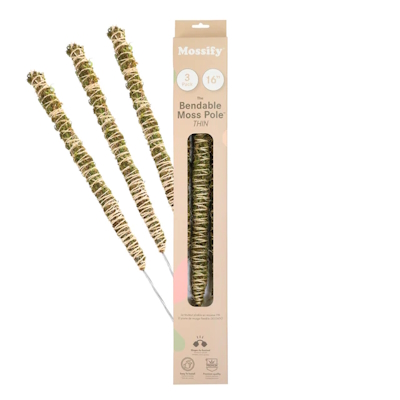 Mossify&reg; Thin Bendable Moss Pole&trade; 16in 3pk
