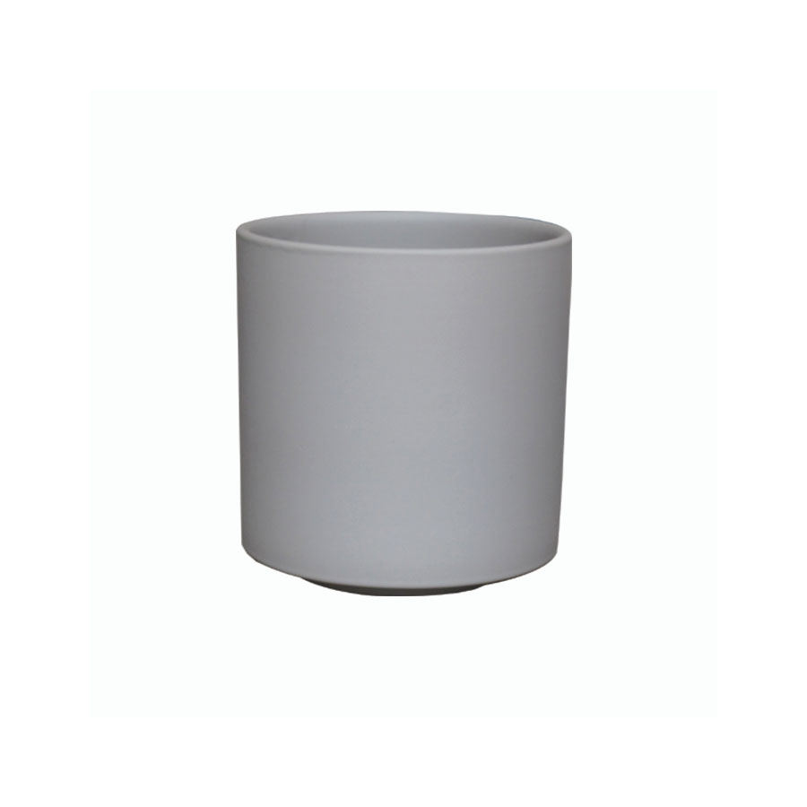 6" Gray Rubber Paint Cylinder Pot