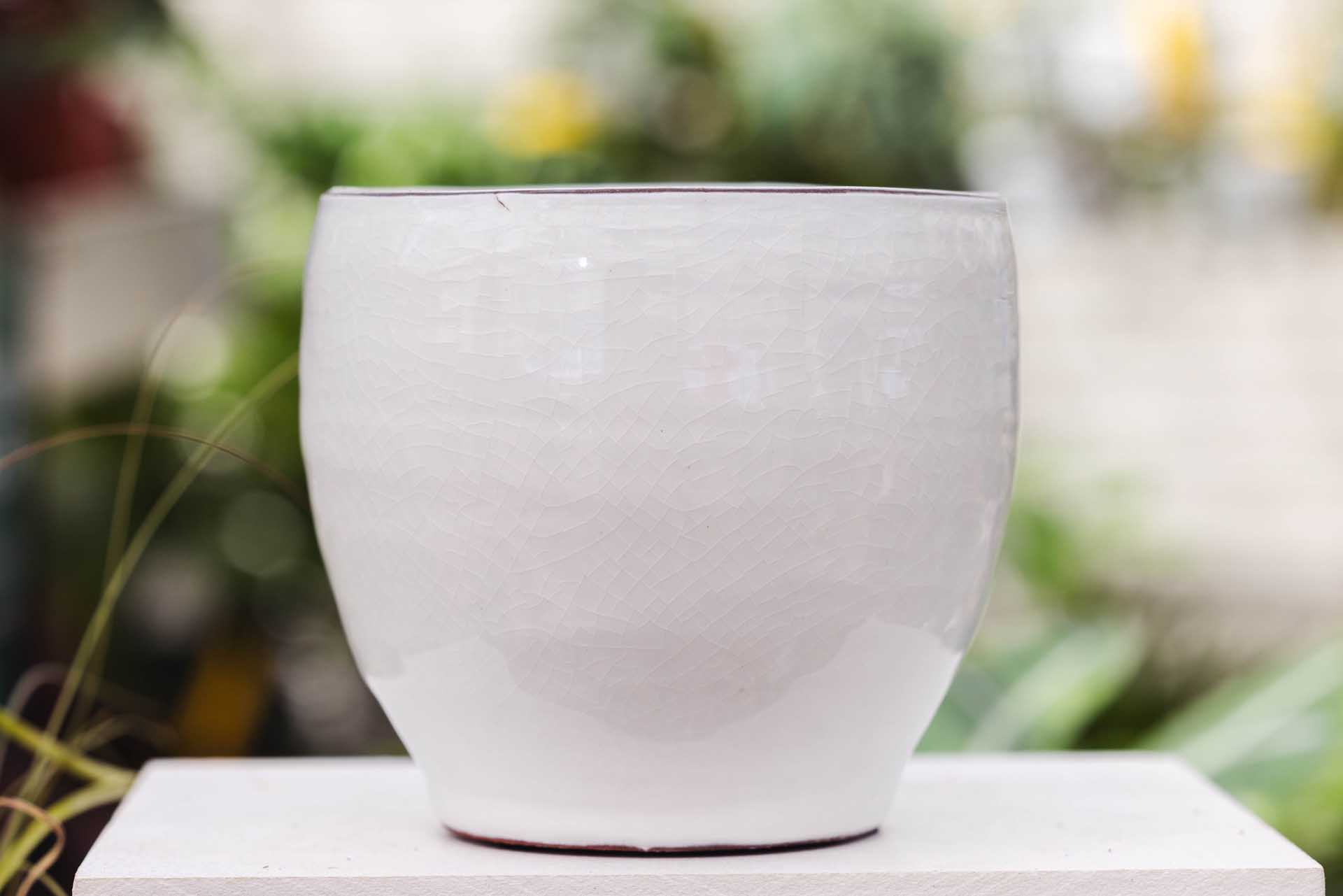 4" White Planter