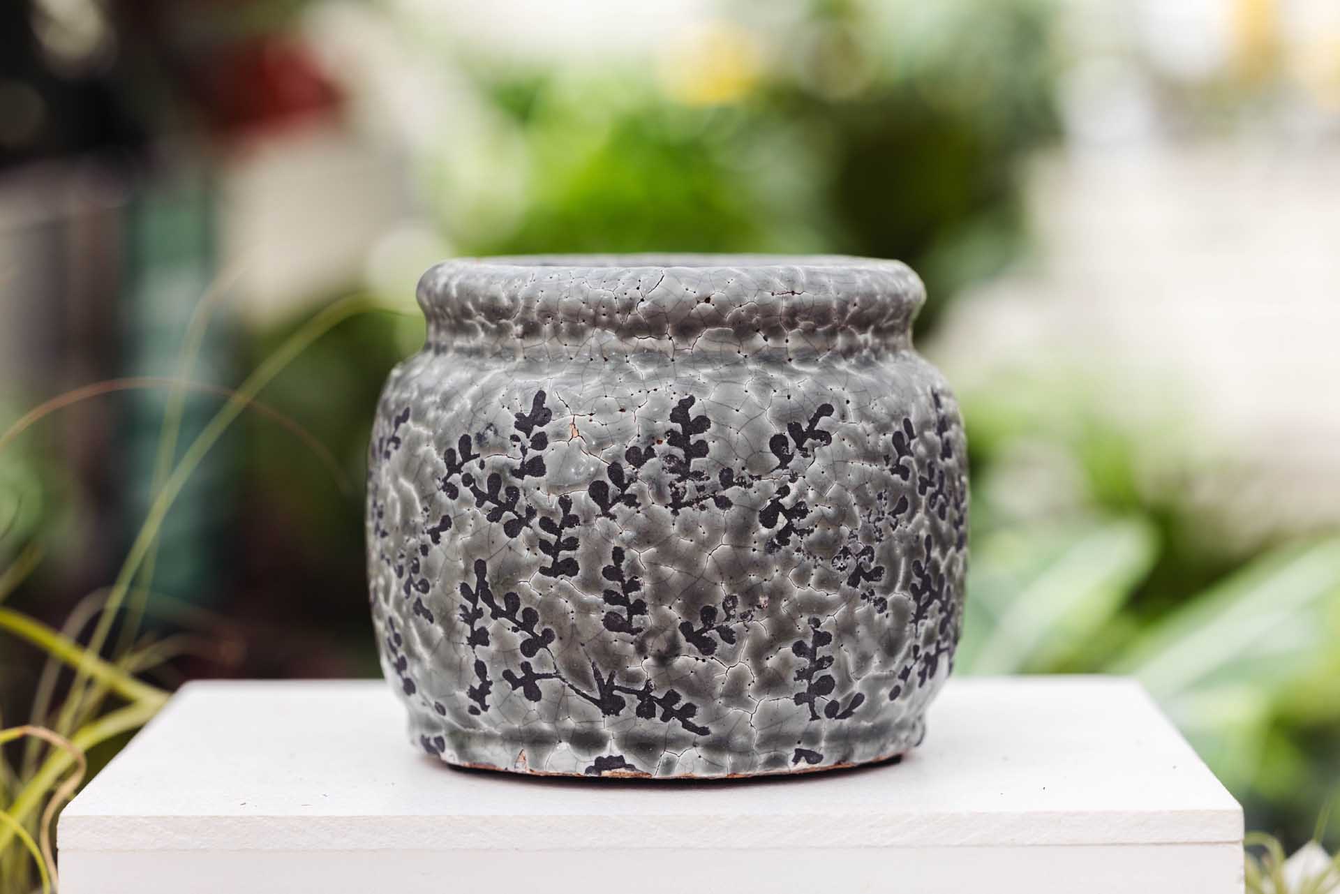 5" Gray Branches Cache Pot