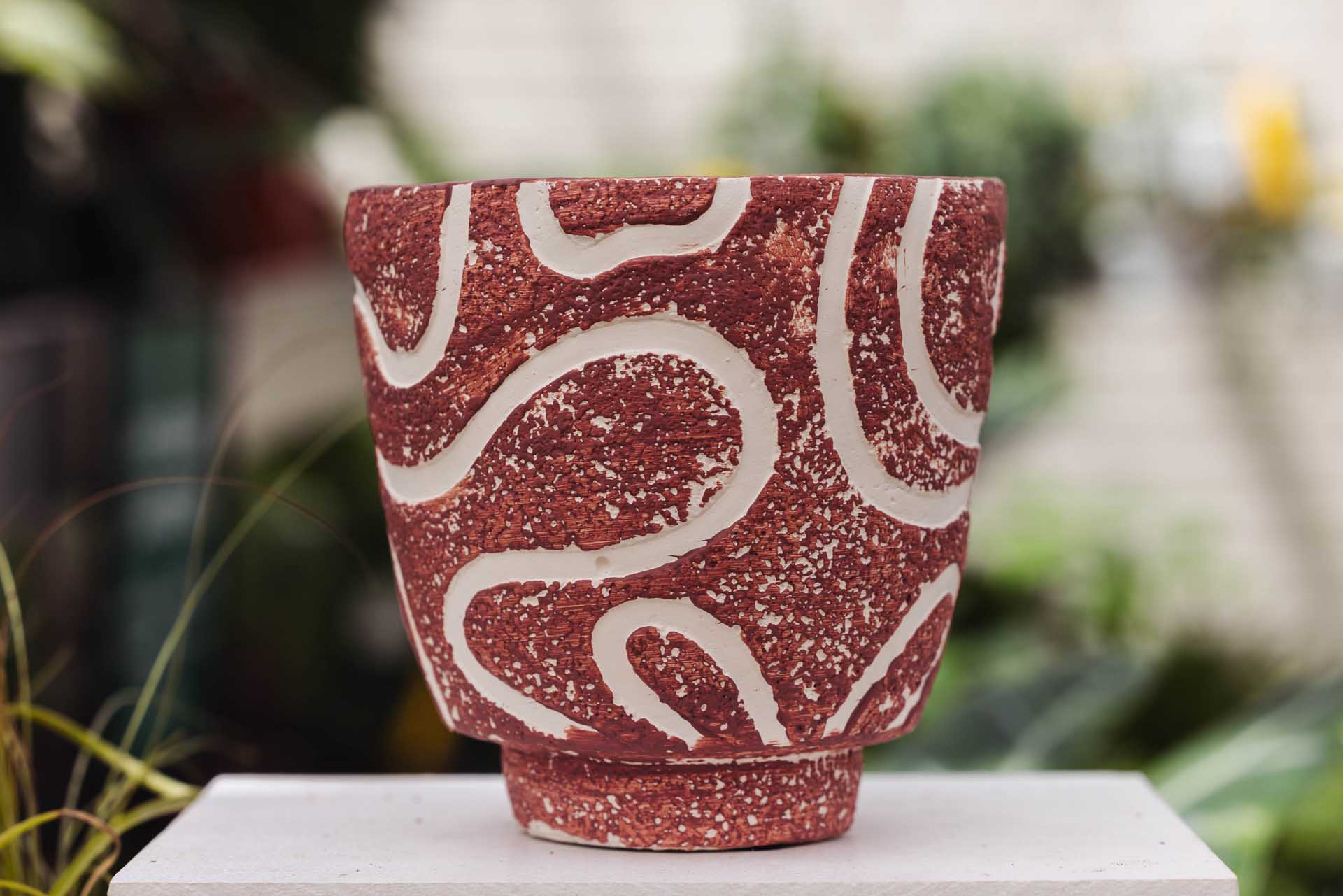 5.5" Rust Swirl Cache Pot