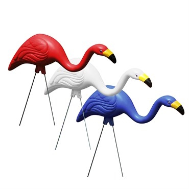 Red White & Blue Merica Flamingos 20 inch 3 pack