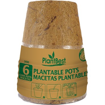 COCO COIR POTS 4.5IN 6PK