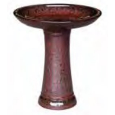 Ella Ceramic Birdbath Set Wine Red