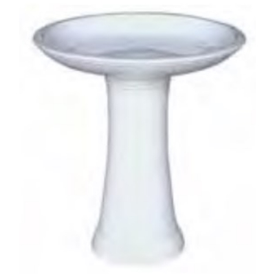 Ella Ceramic Birdbath Set Pure White
