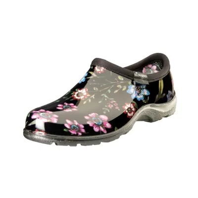 Rain & Garden Shoes Ditsy Spring Black Women's 8