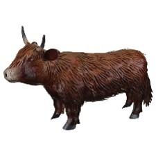 Highland Cow Metal Figure 10"