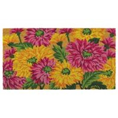 Dahlias Coir Garden Mat