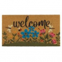 Welcome Flowers Coir Garden Mat