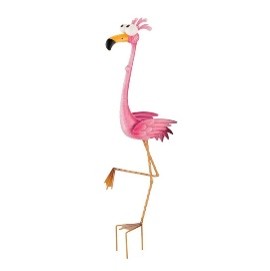 Goofy Flamingo Garden Stake