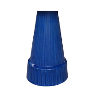 Glazed Birdbath Base Only Blue