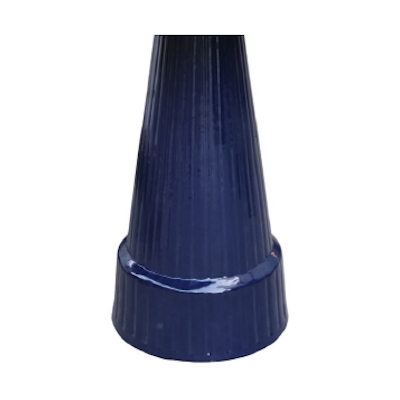 Glazed Birdbath Base Only Cobalt