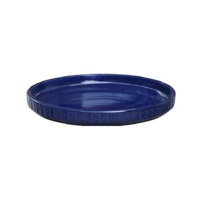 Glazed Birdbath Top Only Cobalt