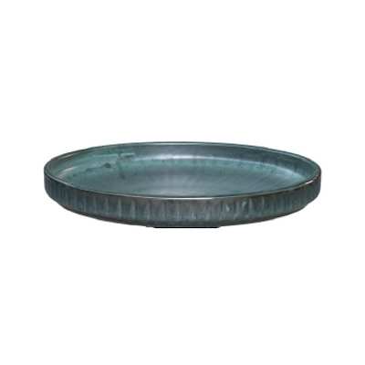 BIRDBATH TOP GLAZED GRN