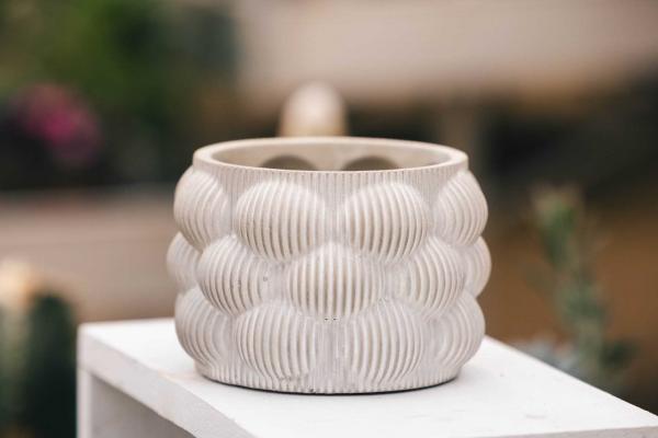 5.75" Ribbed Bubble Cache Pot