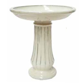 Glazed Birdbath Set - Large Athena Beige