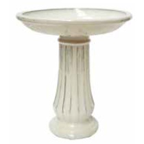Glazed Birdbath Set - Small Athena Beige